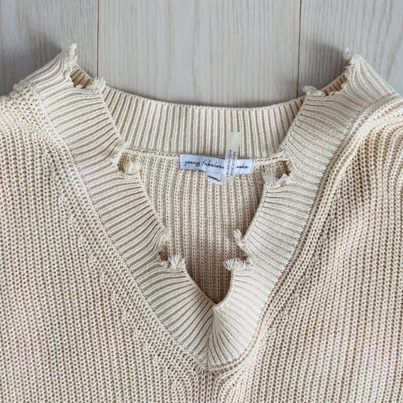 Young Fabulous & Broke Ombre Run Away Distress Sweater  Tie Dye - Picture 3 of 4